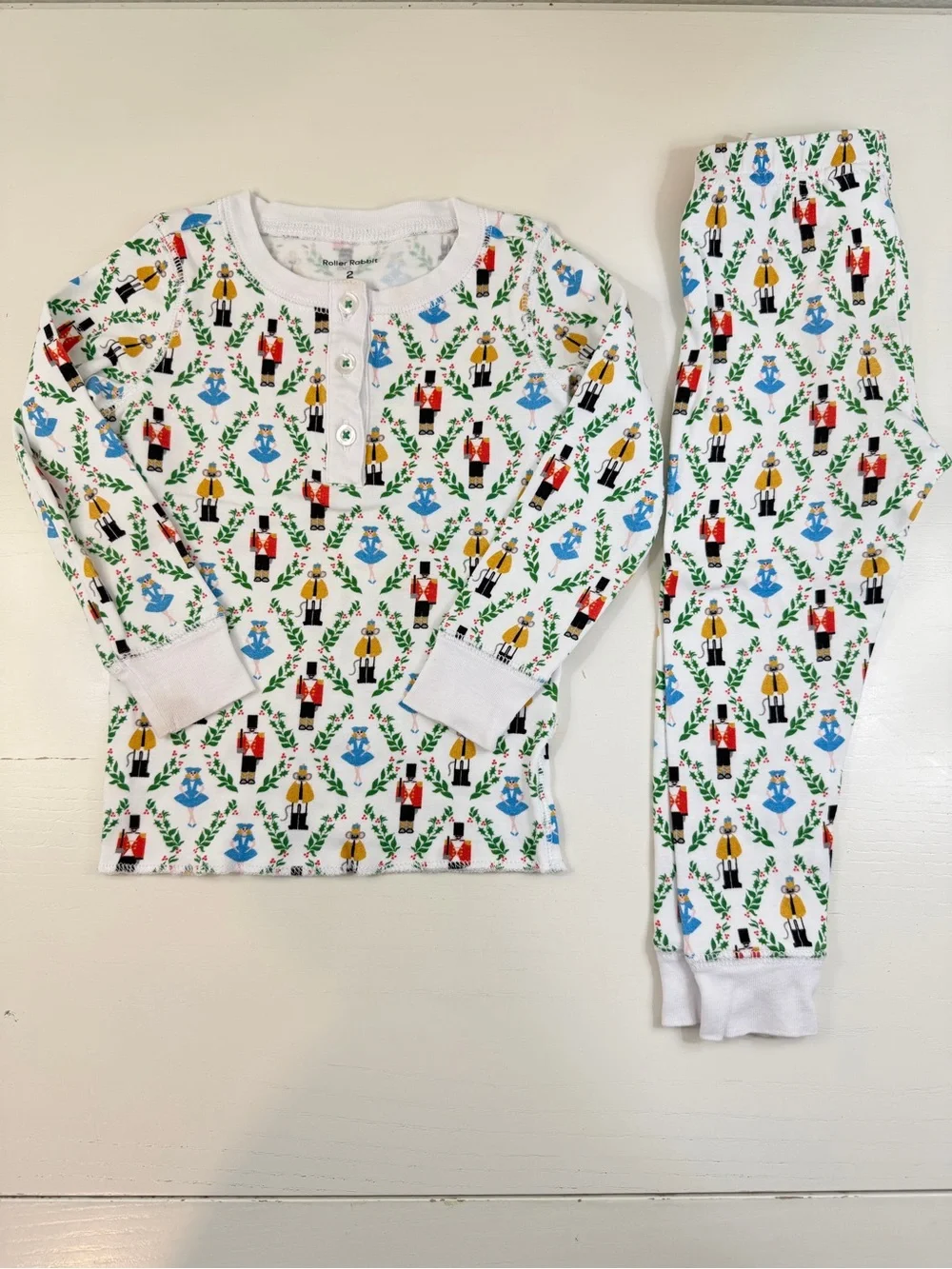 Roller Rabbit Sugar Plum Nutcracker Christmas PJs 2T